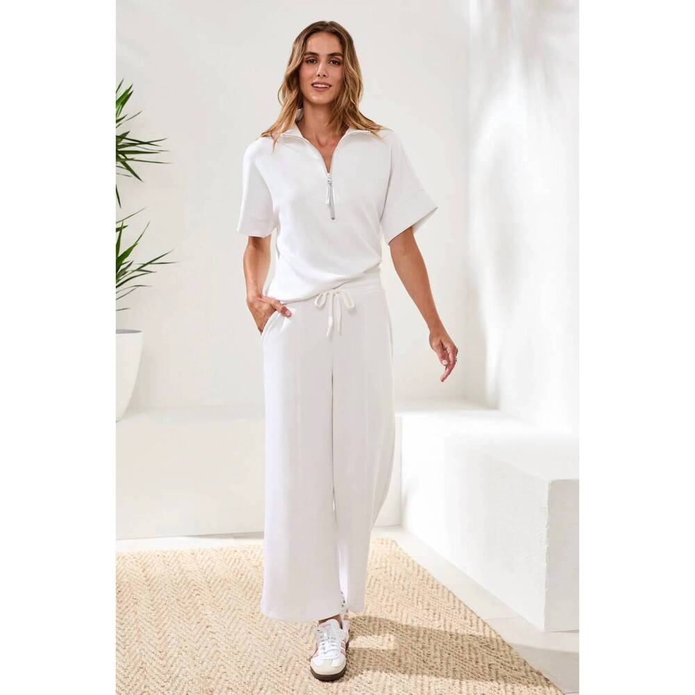 NEW TRIBAL techno lux sport pant in white
